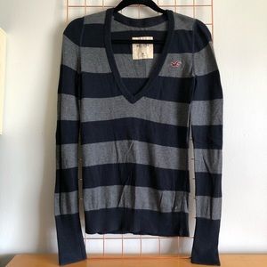 Hollister | Thick Stripe V-Neck Sweater